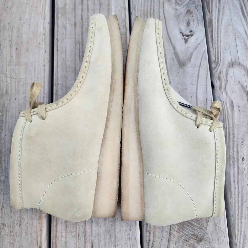 Clarks Originals Men's Wallabee Suede Comfort Oxfords Size 11M Tan Rubber Sole